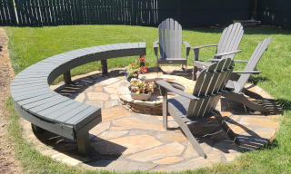 Garden Bench using Kerf Spacing and Masonry Arch Calculator