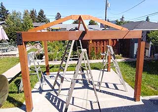 Hip Roof Framing Pergola
