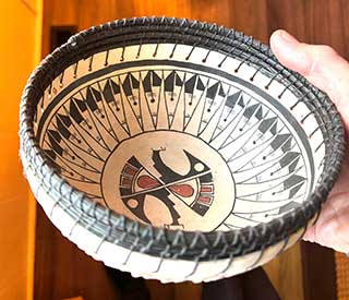 Southwest Native American Ceramic Bowl Top