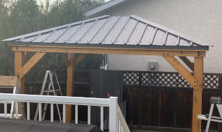 Hip Roof built using Hip Roof Framing Calculator 