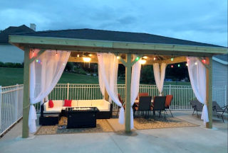 Pavilion with Hip Roof Framing