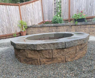 Fire Pit Circular Paving Example